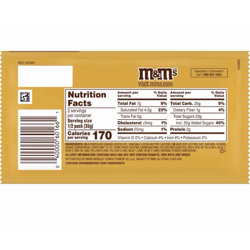 M&M's Pumpkin Pie Milk Chocolate 2.47oz (70g) - Imagen 2