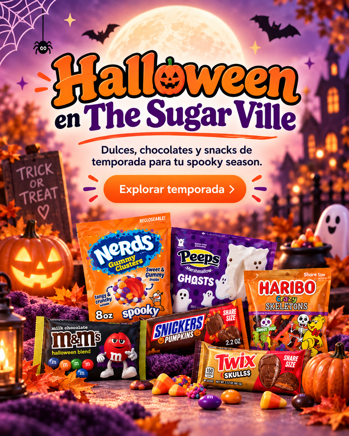 Halloween en The Sugar Ville - dulces y snacks de temporada