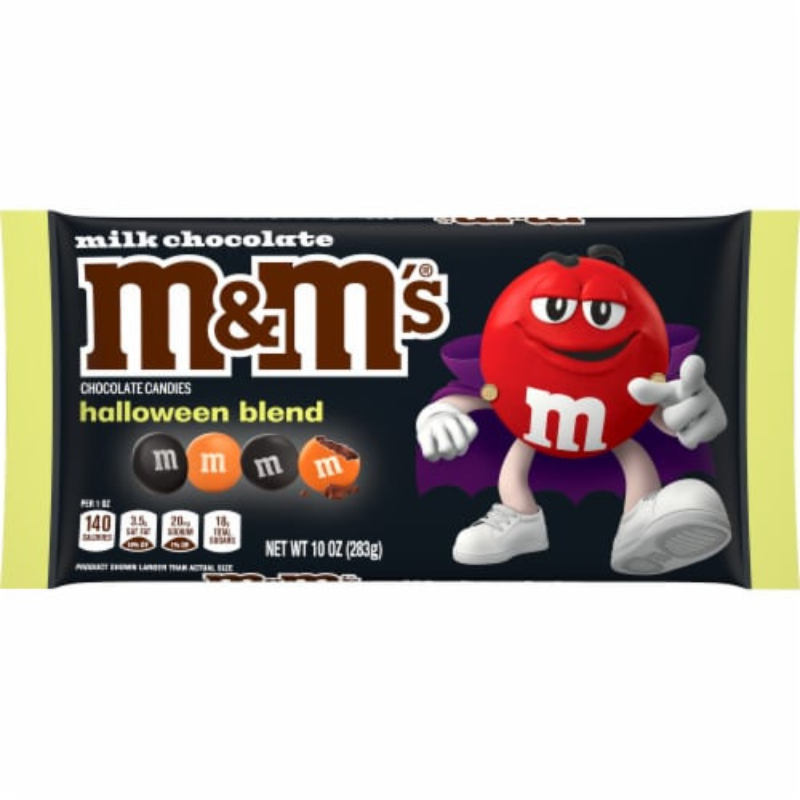 M&M's Halloween Black & Orange Milk Chocolate Candy 10 oz (283 g)