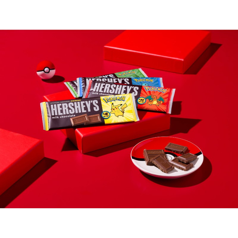 Hershey's Milk Chocolate Standard Bar Candy with Pokémon Wrappers 1.55 oz 1u (43 g)