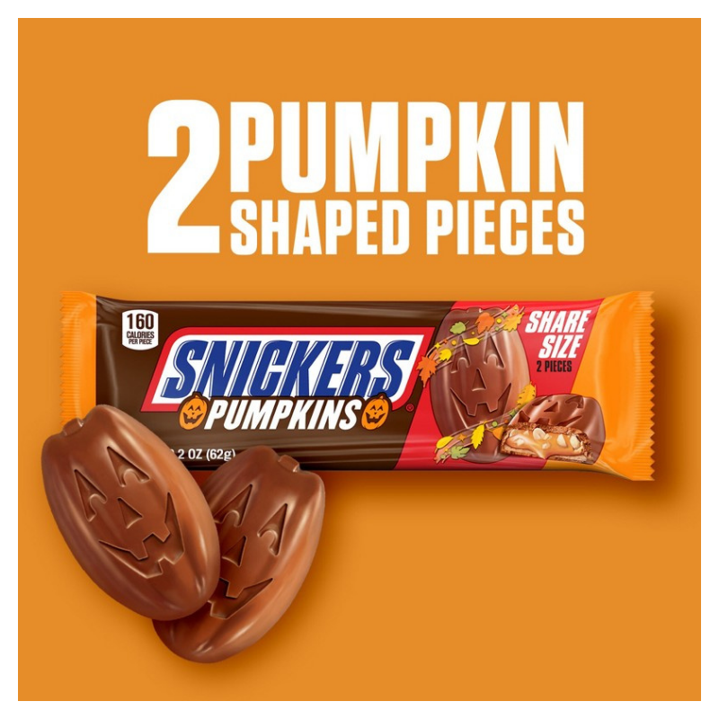 Snickers Pumpkins Chocolate Halloween Candy 62 g - imagen 3