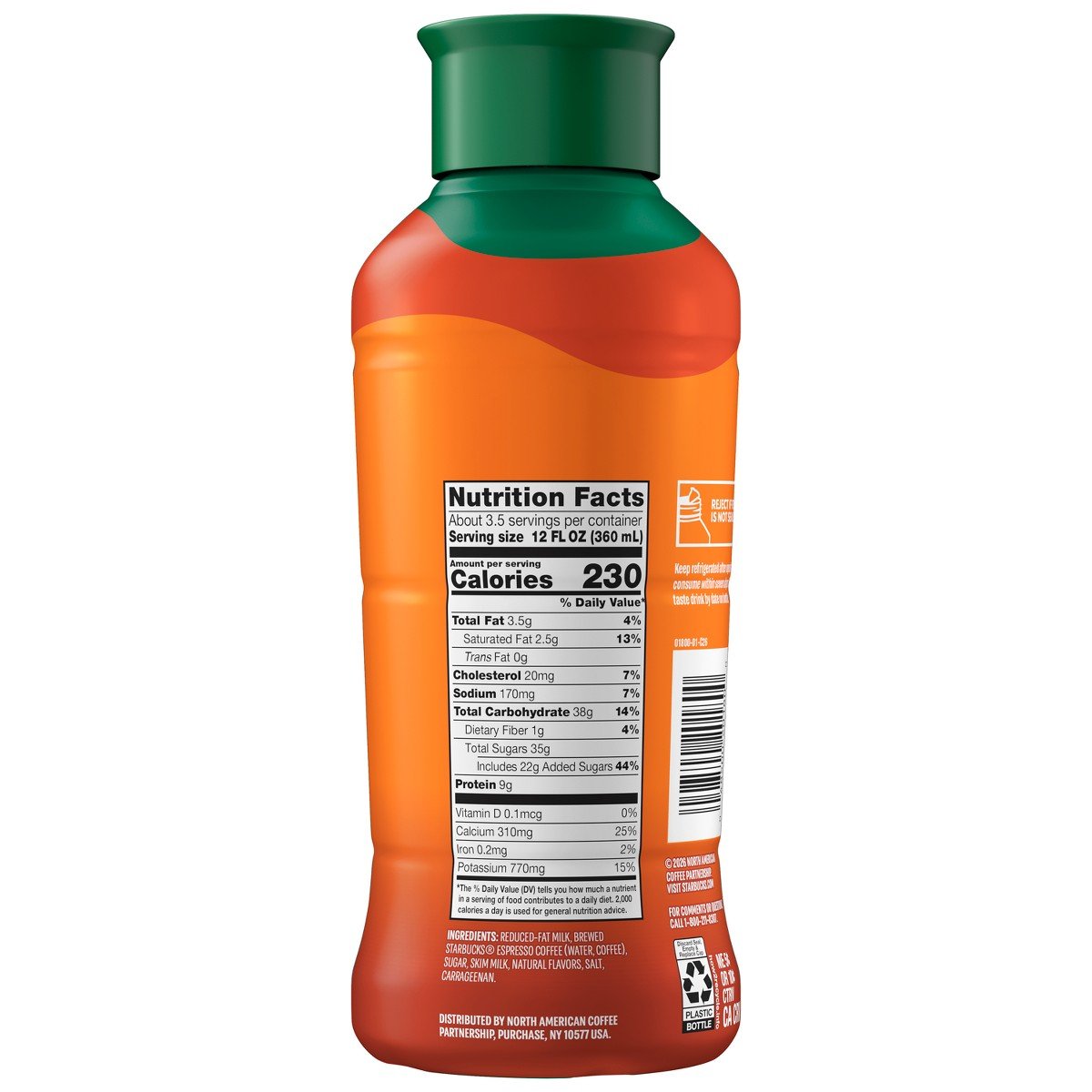Starbucks Iced Pumpkin Spice Latte Espresso Beverage 40 fl oz 1.18 L, imagen 2
