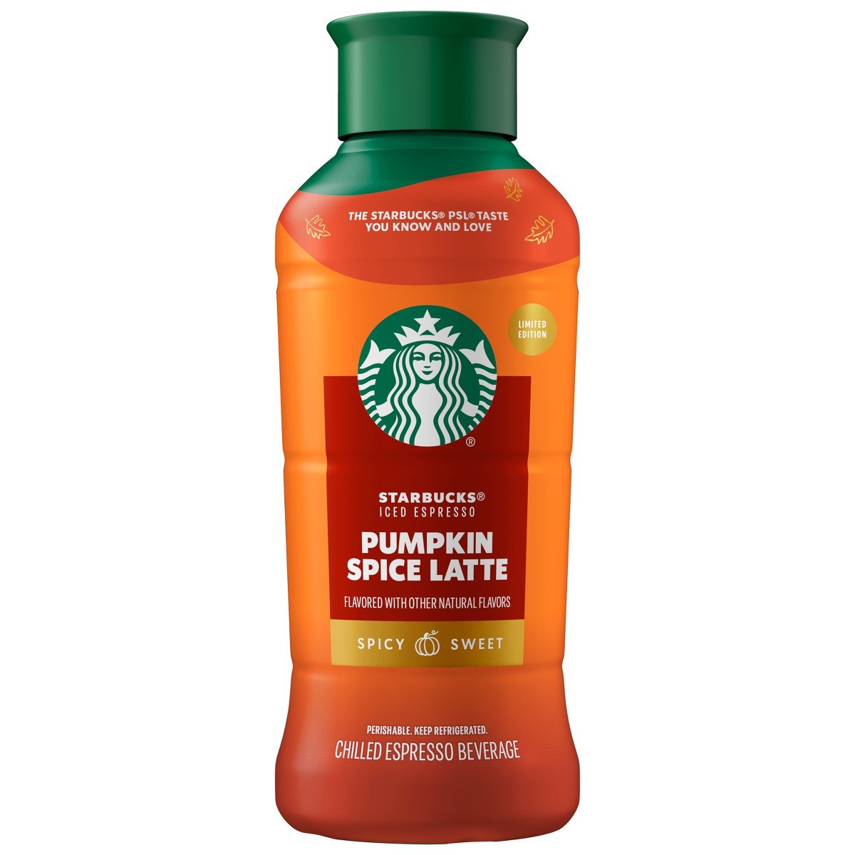 Starbucks Iced Pumpkin Spice Latte Espresso Beverage 40 fl oz 1.18 L, imagen principal